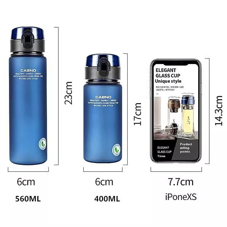 Botella de Agua Deportiva Portátil Esmerilada