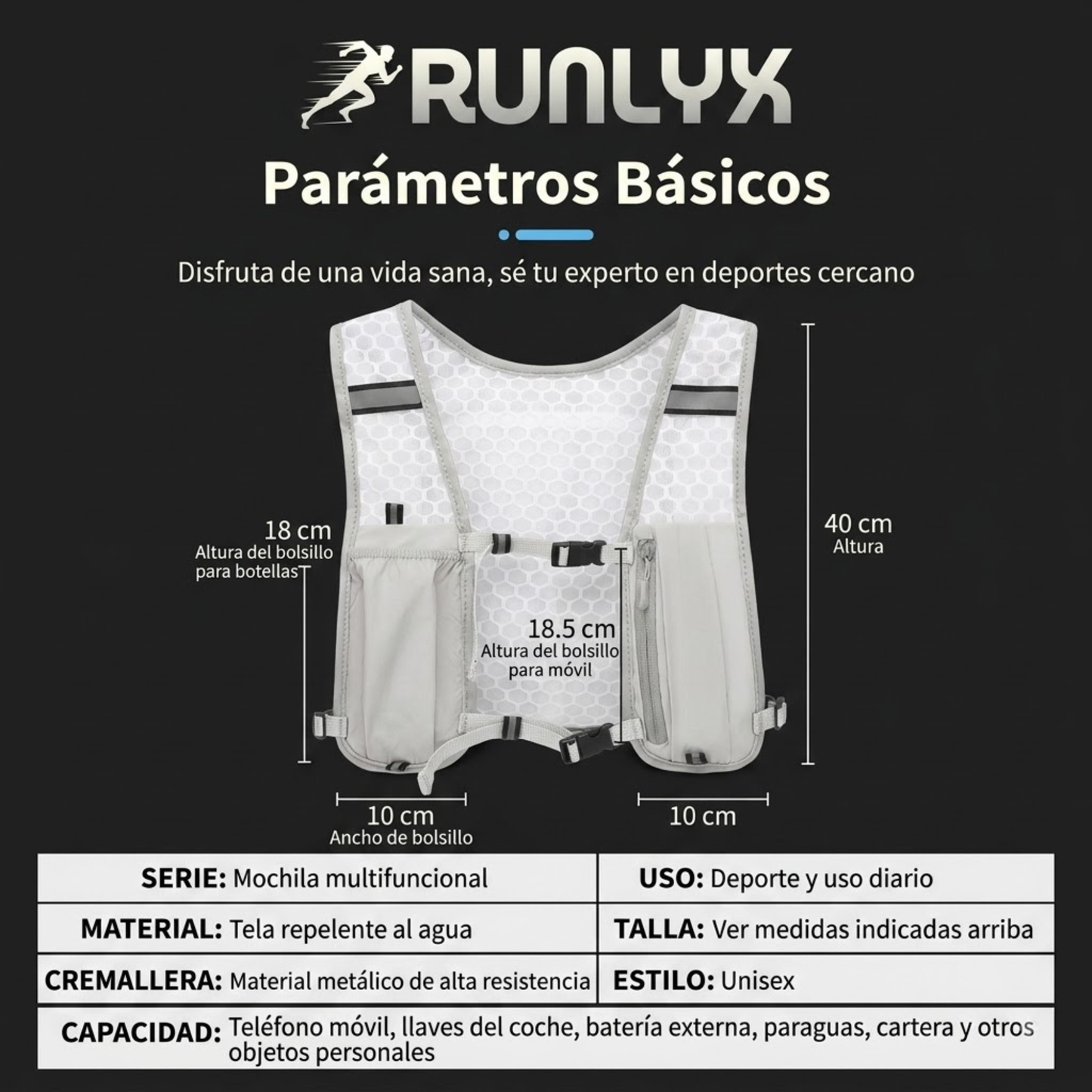 Chaleco Multifunción Runlyx